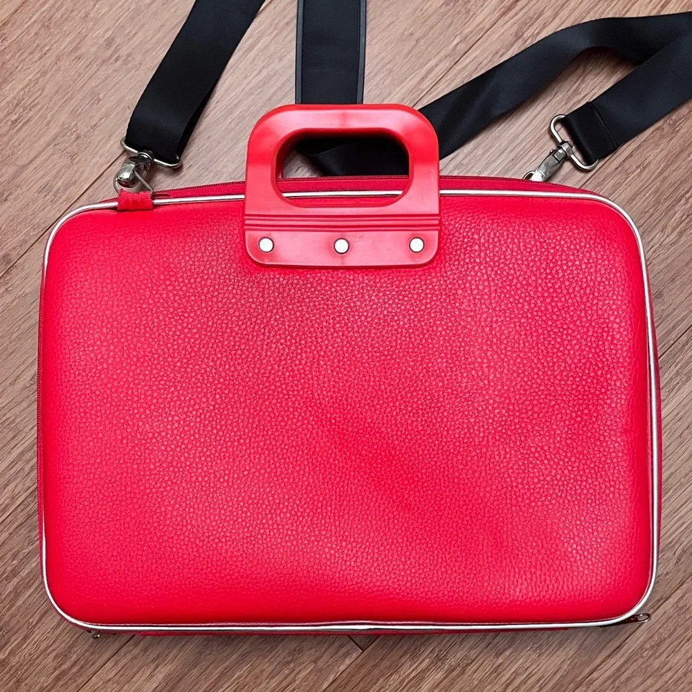 Red unisex Bombata Crossbody Briefcase Bag (large)